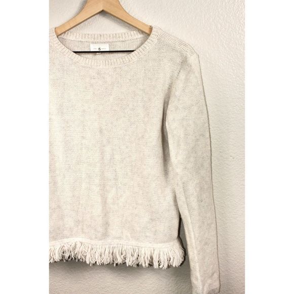 Lou & Grey Fringe Bottom Wool Sweater Pullover M - Picture 6 of 7